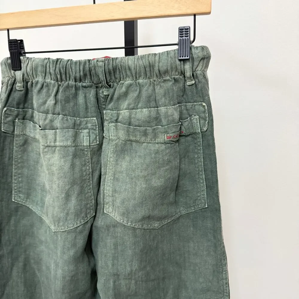 Dr. Collector's P38 Japan 8 oz Linen Sunfaded Army Green Pants Small NEW Relaxed